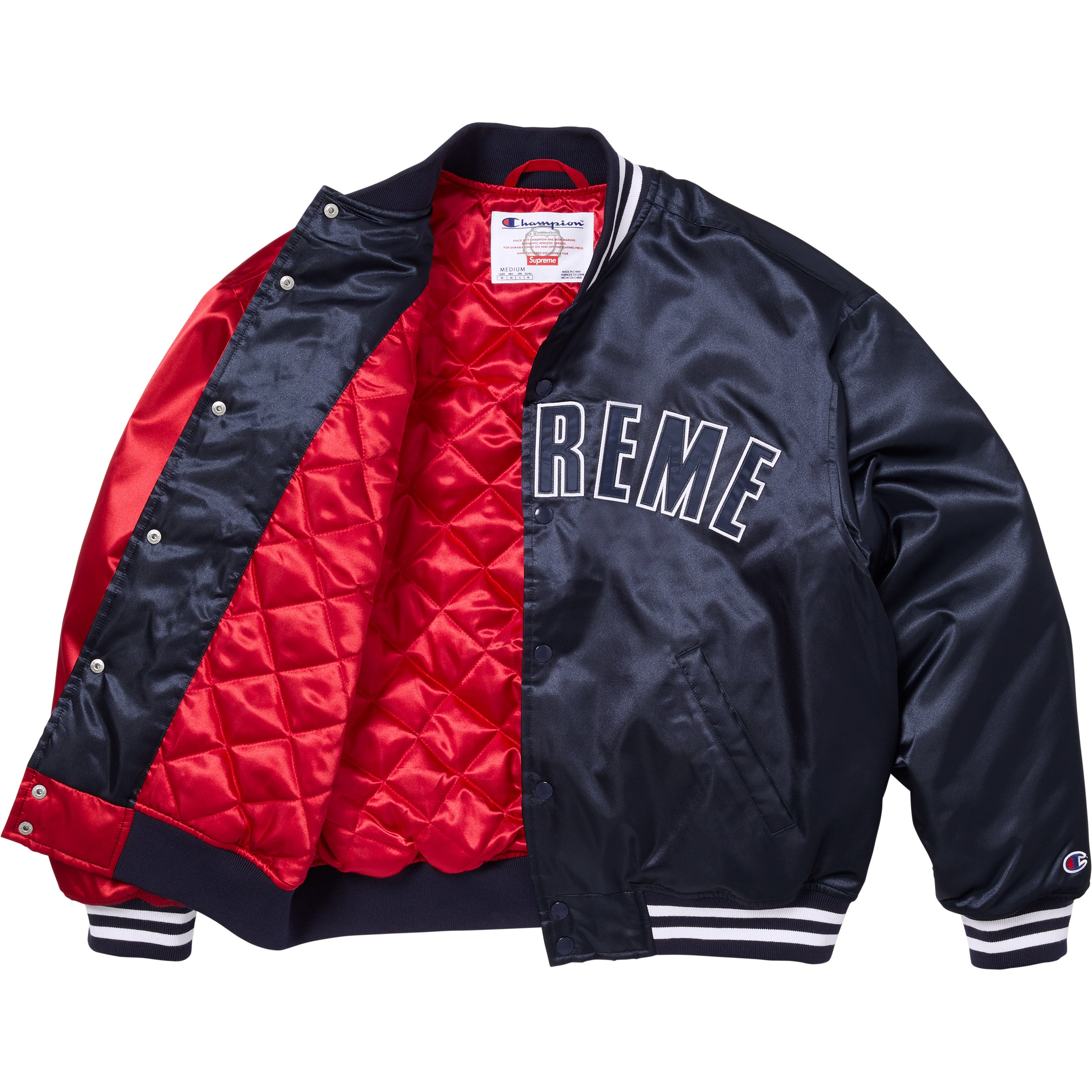 Supreme®/Champion® Satin Varsity Jacket view 8